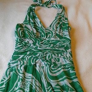 Donna Ricco Green & white dress